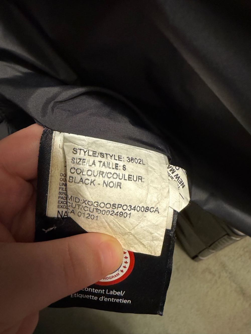 Authentic Canada goose jacket black size small - Picture 10 of 10